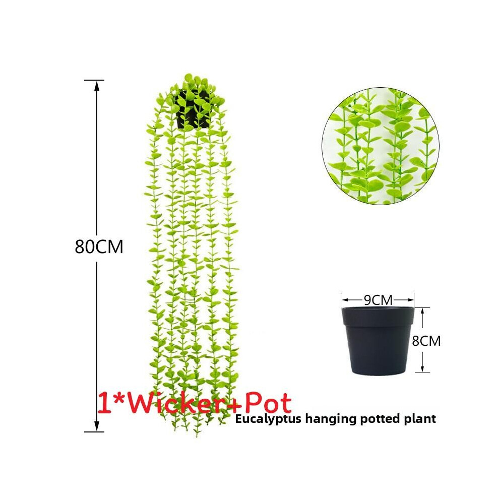 (Light Green)Eucalyptus Globulus Salix Babylonica fausse plante maison extérieur paysage design