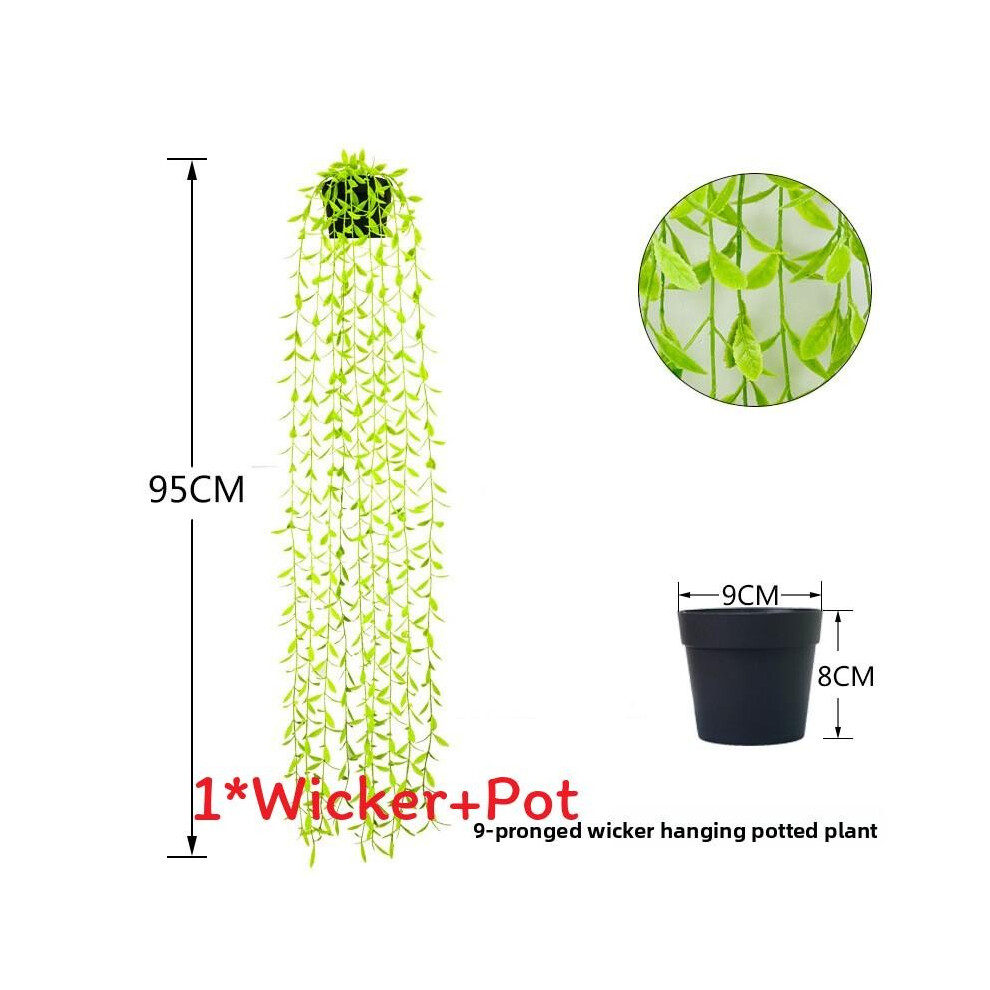 (Light Green Willow )Eucalyptus Globulus Salix Babylonica fausse plante maison extérieur paysage design