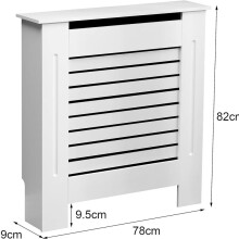 (Small ) S-XL Radiator Cover Cabinet MDF Modern Cabinet Top Shelving Home Office Hallway