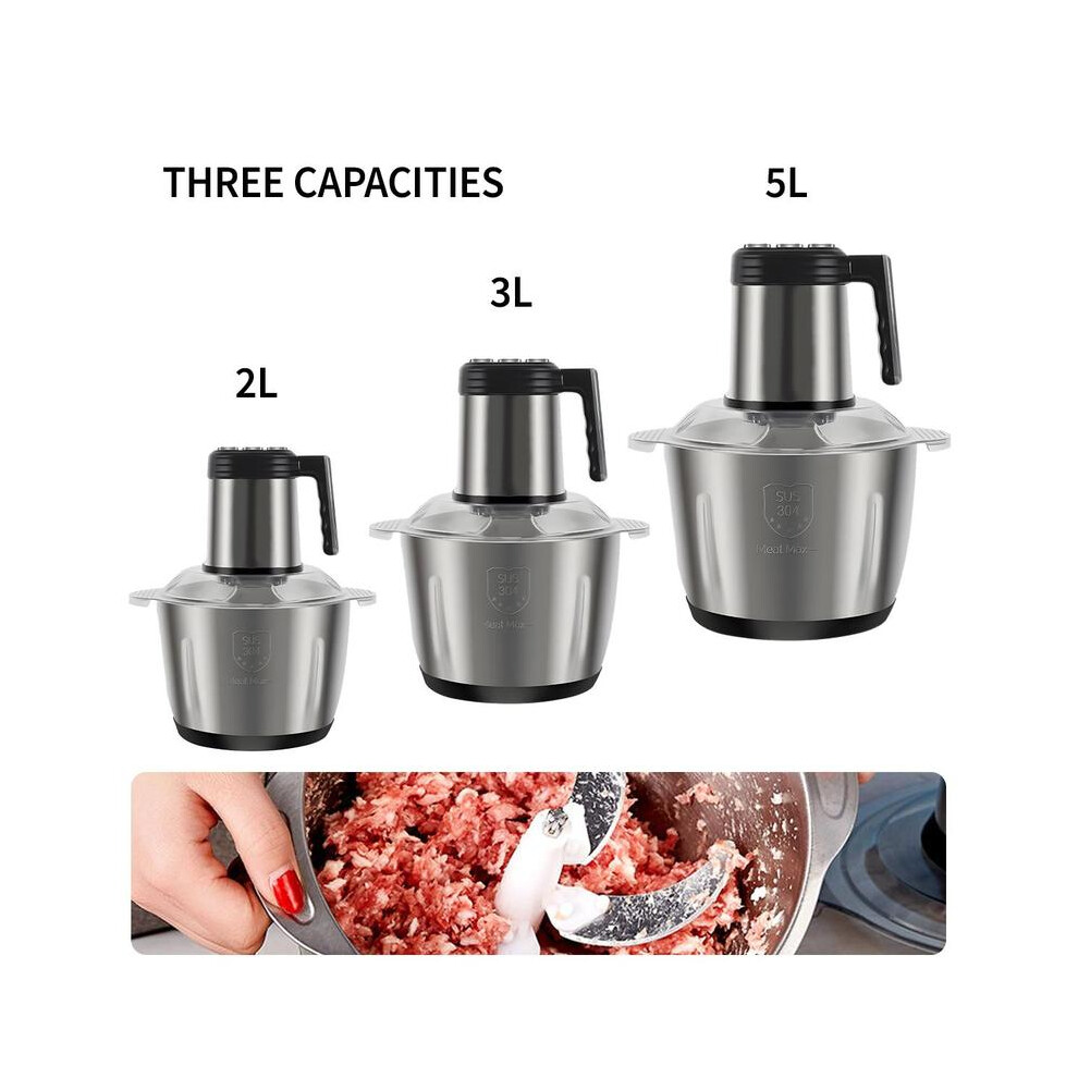 (5L) 2L-5L Electric Meat Grinder Mincer Mixer Home Blender Mini Food Chopper Processor