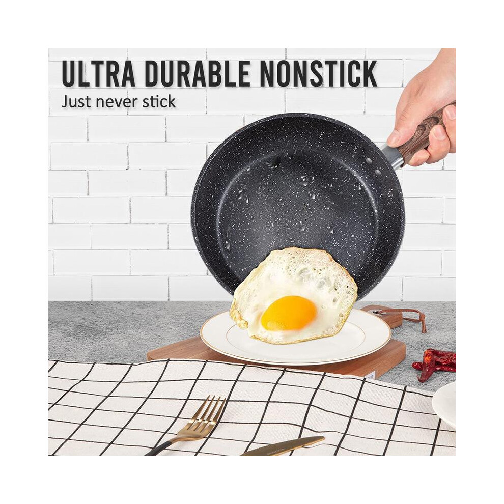 (Frying Pan With Lid Bundle) AEX Nonstick Frying Pan Set: 24cm & 28cm with or without Lid Cookware Handles