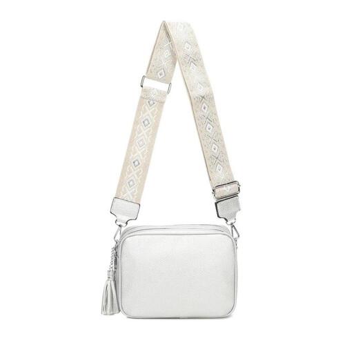 (Silver) Double Zipped Classic Camera Bag
