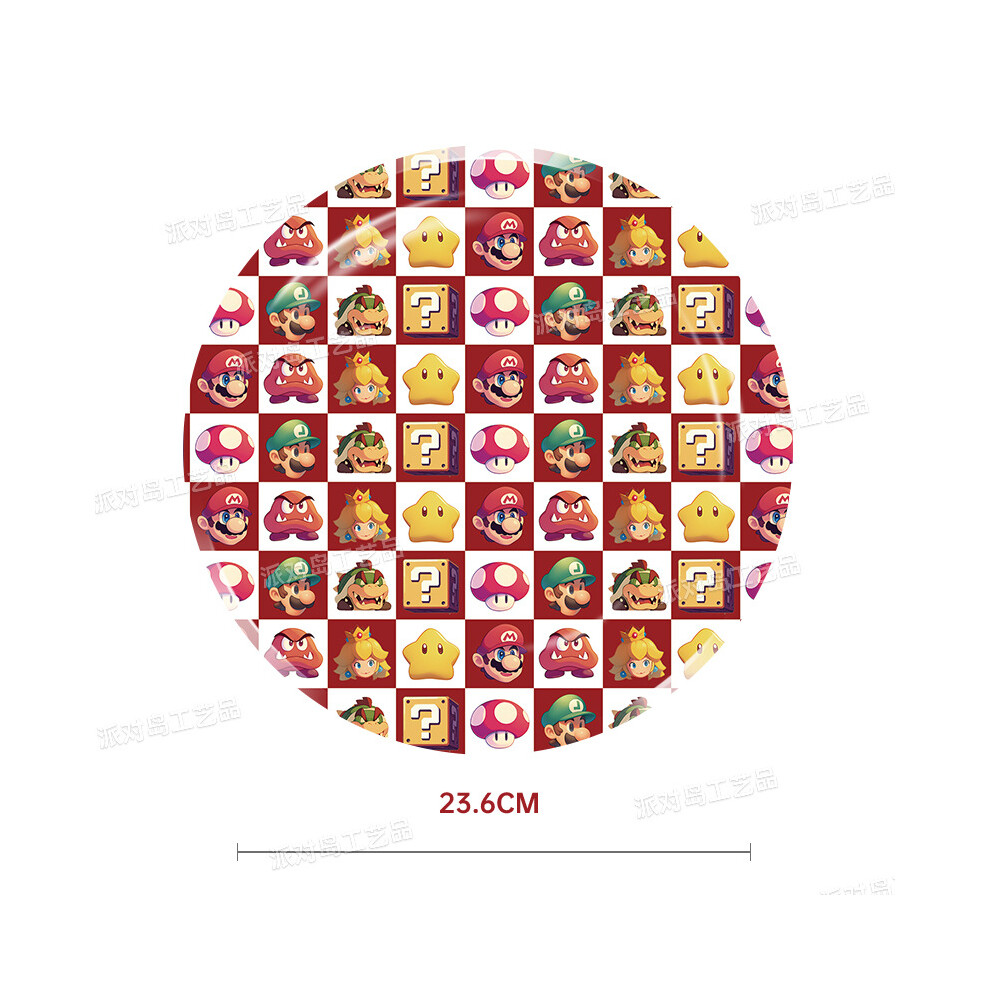 (9-inch disc 10PCS) 主题派对布置道具一次性纸盘纸巾桌布餐具纸杯