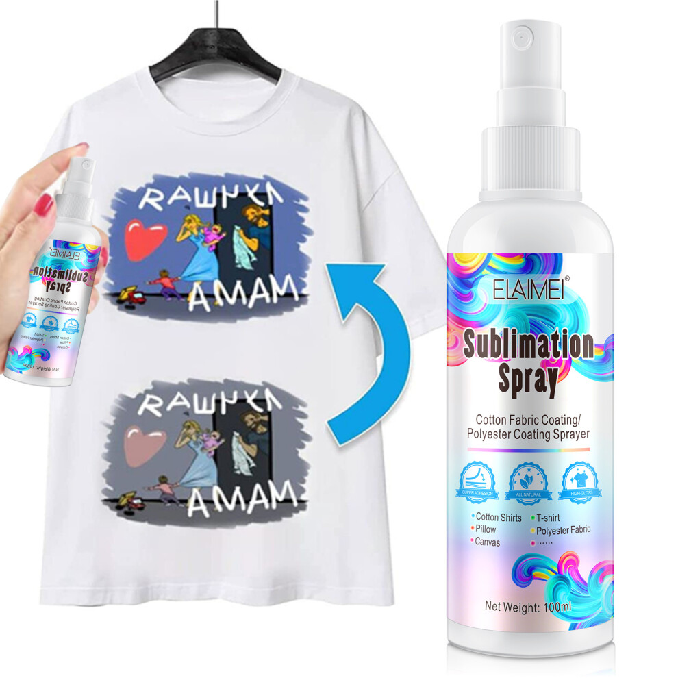 (100ml) ELAIMEI Sublimation Coating Spray Self-drying and Baking Coating Liquid Metal Products Thermal Transfer Adhesion Liquid