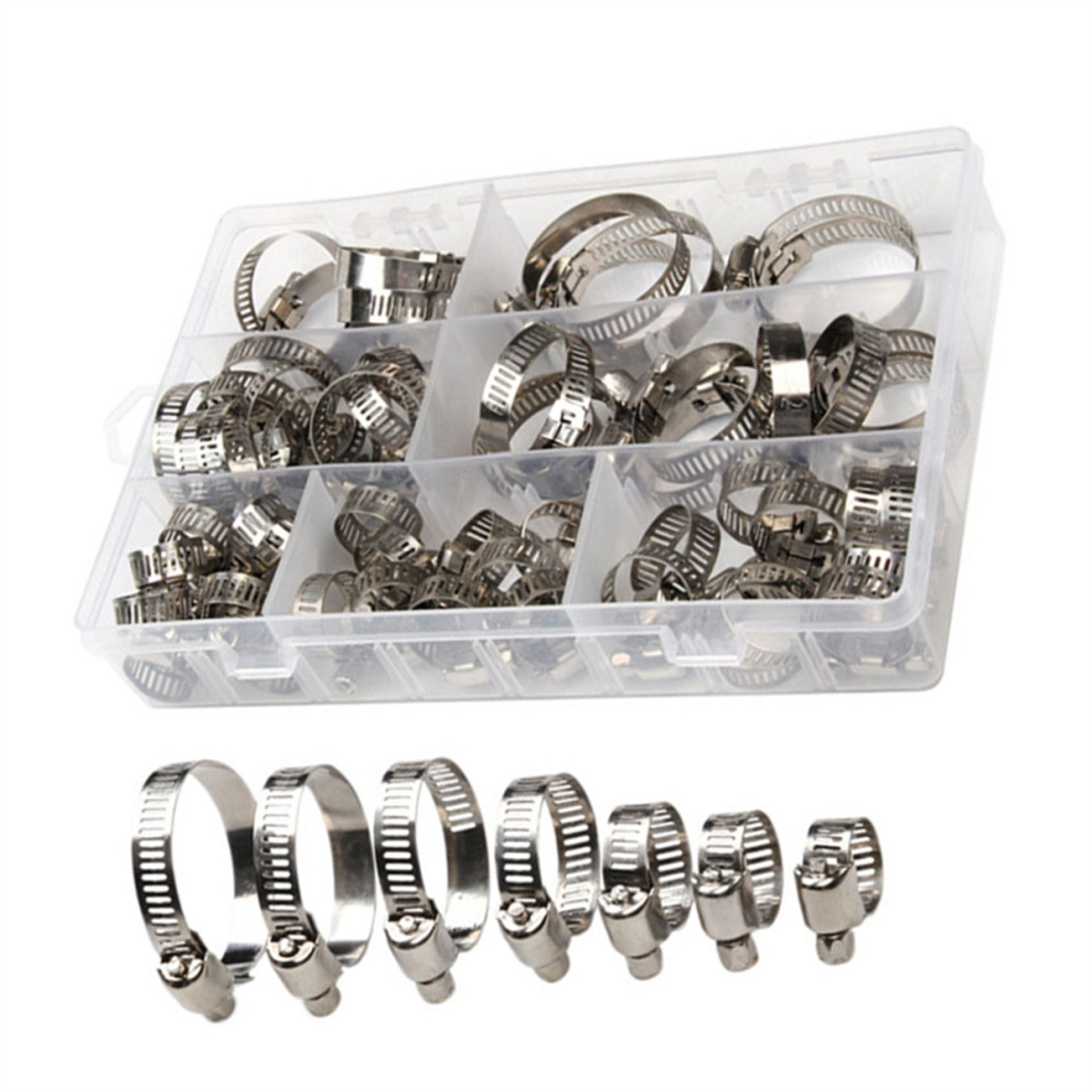 60Pcs 8-38Mm Adjustable Stainless Steel Screw Band Hose Clamps Car Fuel Pipe Clamp Worm Gear Clip 4851999639469