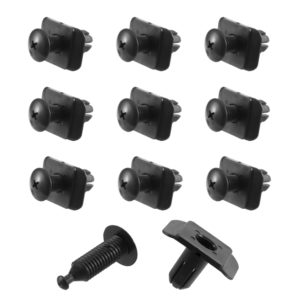Liner Fastener Rivet Push Clips Retainer For 323 626 929 -9 Miata Millenia Mpv Mx-3 Mx-6 Black, 10Pcs 4851999624786