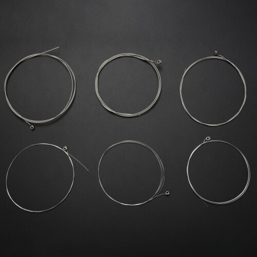 (.008-.038) polegadas niquelado ball-end 6 peças/conjunto cordas brancas para violão musical 2