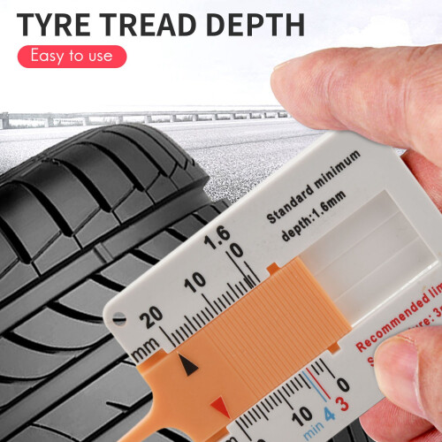 Tyre Tread Depth Gauge Car Motorcycle Trailer Van Wheel 2