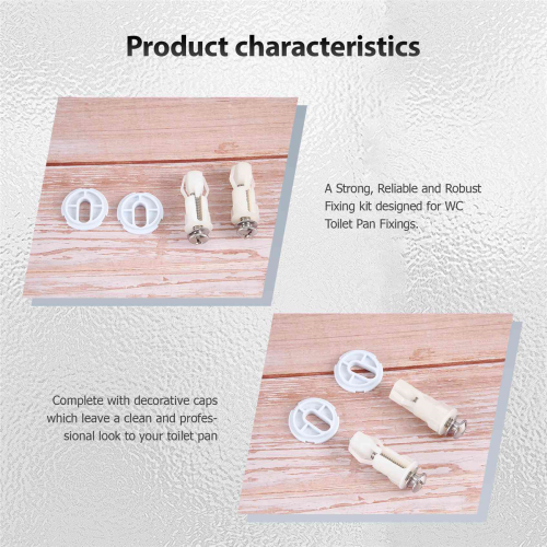 Toilet Seat Hinges Screws WC Hole Fixing Easy Installation 2 Pack 2