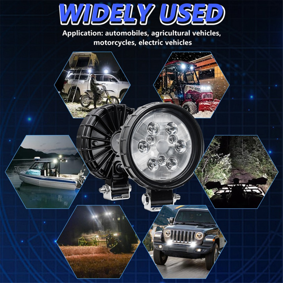 Car Led Pods 160W Round Auxiliary Work Head For Truck Atv Suv Off Road Light 4851999633504