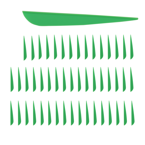 Flechas de plástico de 4 polegadas para arco e flecha faça você mesmo, pacote com 50 unidades (verde) 2
