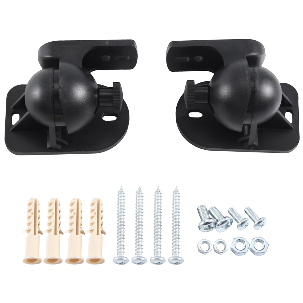 Universal Rotatable Speaker Wall Mount Stand Bracket 1 Pair Black-image-OPC-PHHKNF6-NEW