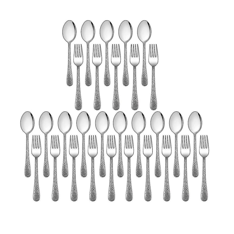 (As Show, One Size) 30 Pieces Kids Silverware Set Stainless Steel Toddler Utensils Flatware Set Toddler Silverware Spoo-C10 Kikidex
