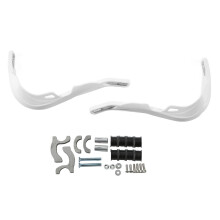 (As show, One size) Pair Motorcycle Handlebar Protective Guard 7/8in 22mm Universal for Sport Dirt Bike ATV MX MotocrossWhite
