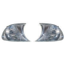 (As show, One size) Clear Marker Signal Blinker Corner Parking Light Lamp compatible with - E46 3 Series Coupe 1999-2001 6312690430-C10