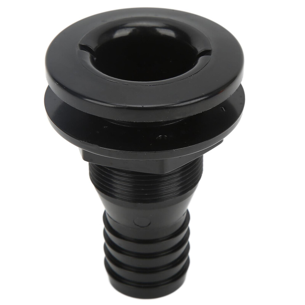 Kikidex (As Show, One Size) 11/4In Boat Thru Hull Connection Black Plastic Pipe Fitting For Onboard Plumbing System