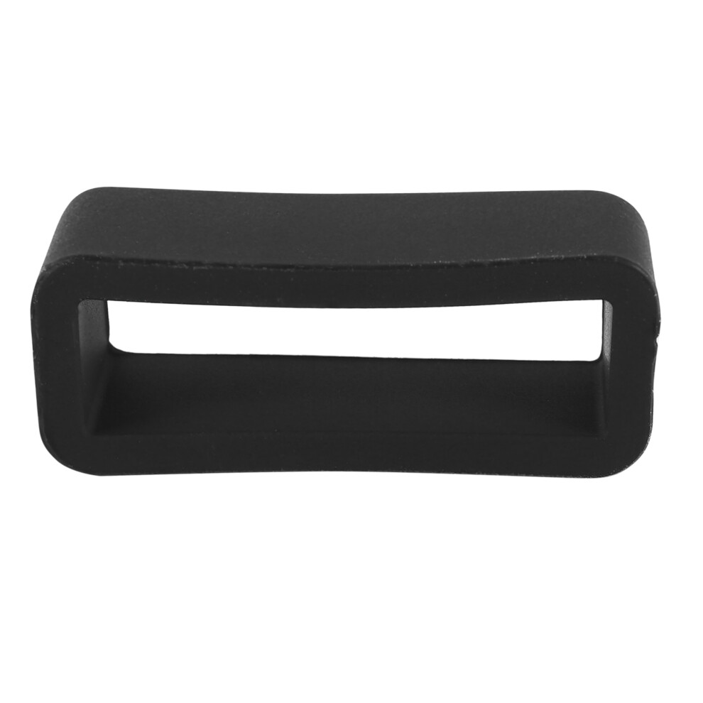 Black Watch Strap Retaining Hoop Loop Rubber Retainer Buckle Holder 22mm-image-OPC-PHHKPHS-NEW