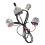 Καλωδίωση κιθάρας Προκαλωδιωμένη Δύο Μαγνήτες 500K Pots 3-Way Toggle Switch Ασημί 3