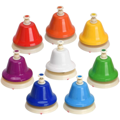 Καμπάνες Γραφείου, 8 Νότες Diatonic Metal Hand Rainbow Music Bells 1