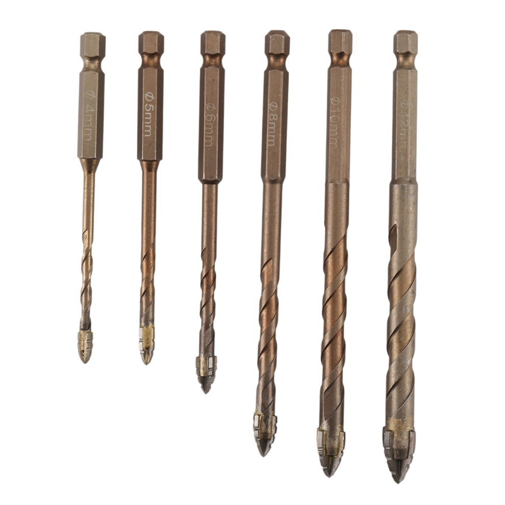 Four-Flute Sawtooth Eccentric Drill Bit, Four Edged Serrated Drill, Bit 4853114363310
