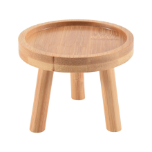 Wooden Plant Stand Flower Pot Base Holder Stool High Balcony Round Shelf for Indoor Outdoor
