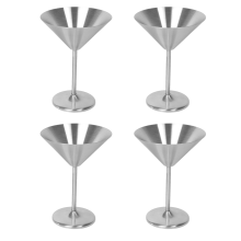 Conjunto de 4 copos de aço inoxidável para coquetel de metal de 8 oz