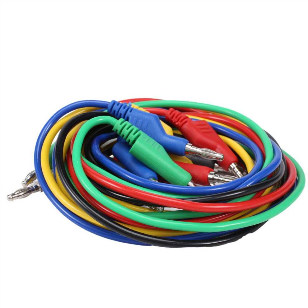 5Pcs Stackable Banana To Plug Test Cable Wire 3.3Ft/1M 4853114369459