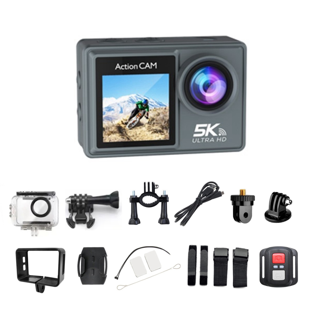 Wifi Anti-Shake Action Camera 5K 30Fps Dual Screen 170 Wide Angle 4853114372961