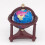 Κόσμος-Υδρόγειος με Ξύλινη Βάση για Κουκλόσπιτο, Μίνι Κόκκινο 6