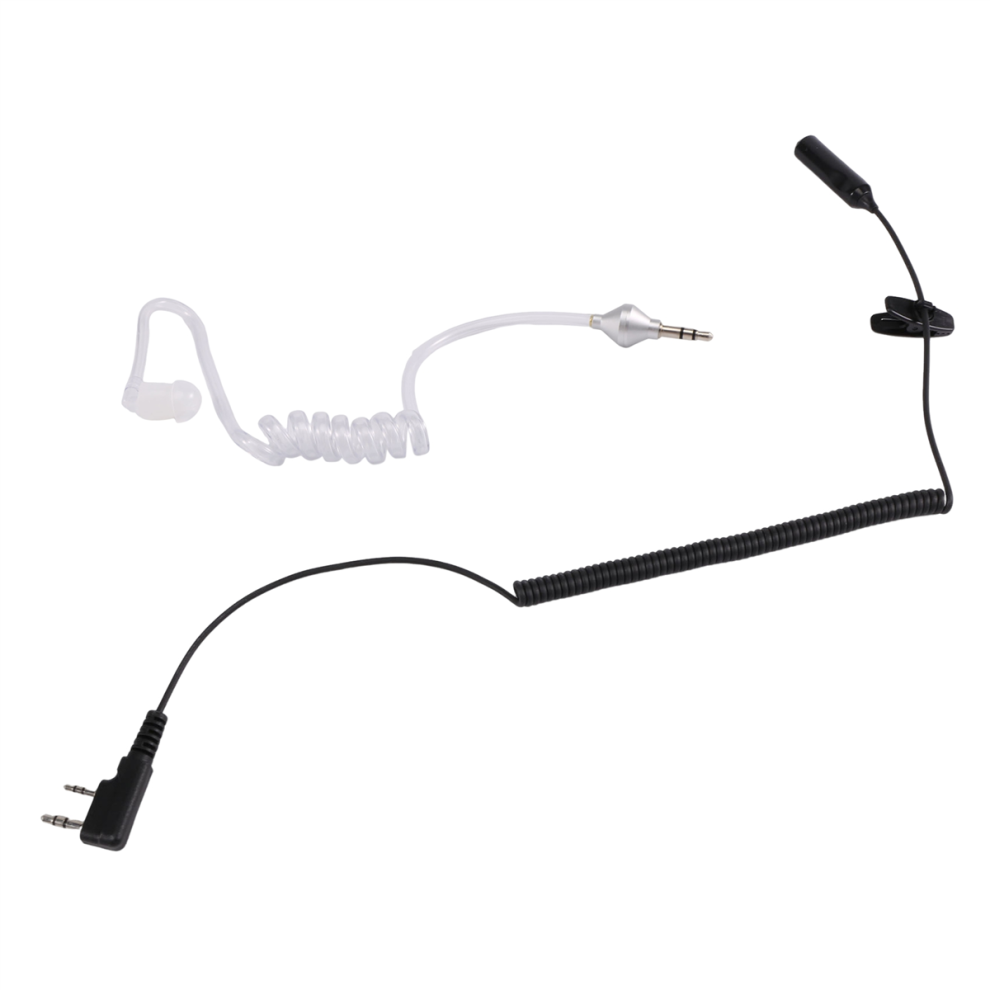 2-Pin Ptt Mic Headset To 3.5Mm Air Acoustic Tube Earpiece For Uv-5R 888S 4853114382243
