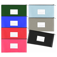 7-pack geldzakken met rits voor contant geld, 11,2 x 6,3 inch, zakjes voor bankstorting