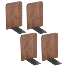 Walnut Wood Book Ends, Heavy Duty Bookends