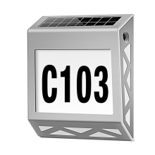 Waterproof Street Sign Solar Digital House Light Number Wall Address Plate Suitable for Garden C