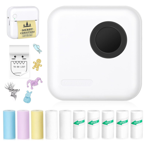 Mini Sticker Printer Bluetooth Thermisch Zwart 2