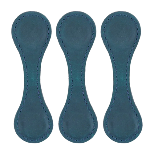 Leather Magnetic Bookmark, Magnet Bookmarks, Handmade, 3Pcs Blue