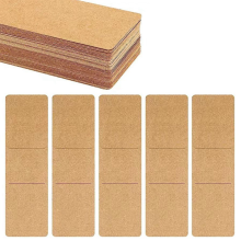 100 Pcs Resin Bookmark Holder Kraft Sleeves Brown Book Markers Cover Blank Display Cards DIY