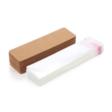 200 Pcs Bookmark Holder Set Kraft Sleeves Transparent Self Adhesive Bag DIY Blank Cover