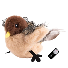 Jouet interactif télécommandé pour chat, oiseau volant battant des ailes