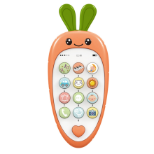 Baby Cell Phone Toy with Early Education & Music, Sensory Orange