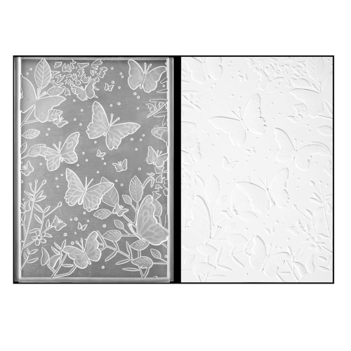 3D Embossing Folder,Textured Flower Leaf Butterfly Template 2