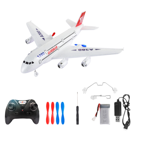 Avion télécommandé A380 2,4 G à voilure fixe avec gyroscope 2