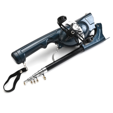 Canna da pesca pieghevole portatile, canne da mosca telescopiche con mulinello, linea da viaggio, mini per