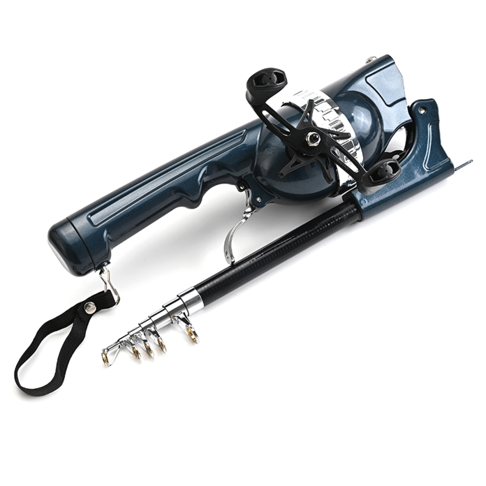 Photos - Rod Portable Folding Fishing  Telescopic Fly Poles with Reel Line Travel Mini for