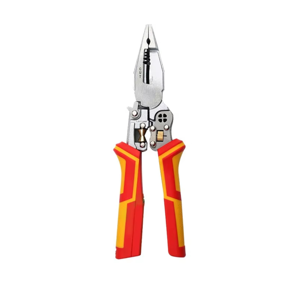 Multi-Function Wire Stripper Electricians Voltage Testing Cable Cutting Scissors Crimping Pliers 4853114393911