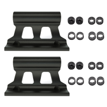 2Pcs Bike Fork Mount Quick Release Luggage Rack with Thru Axle Black
