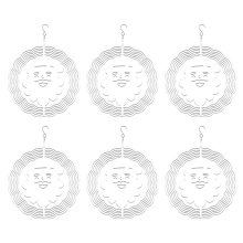 6er-Pack 8 Zoll Sublimation Wind Spinner Rohlinge Weihnachtsmann Spinner Hängen für Outdoor Garten