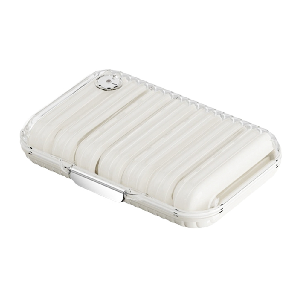 Tauoh Grain Medicine Holder Travel Pill Organizer, 21 Compartments Portable Case, Daily Box To Hold Vitamins