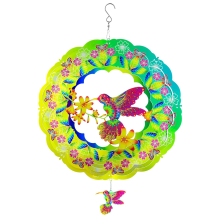 Vogel-Windspinner, 30,5 cm, 3D-Windspinner aus Edelstahl zum Aufhängen für Außendekoration, Gartendekoration
