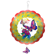 12-Zoll-Schmetterlings-Windspinner für den Außenbereich, 3D-Spinner-Gartendekoration, zum Aufhängen der Terrassen- und Hofdekoration