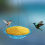 Bird Flower Shaped Hanging Feeder Birdbath B 7